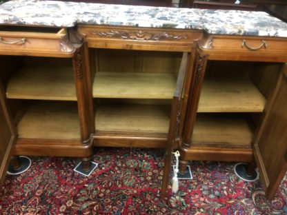 Antique Marble Top Buffet, French Sideboard Buffet, Antique Buffet - Image 6