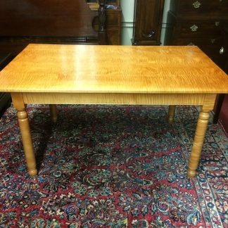 Vintage Tiger Maple Dining Table, Farm Style Table, Farmhouse Table