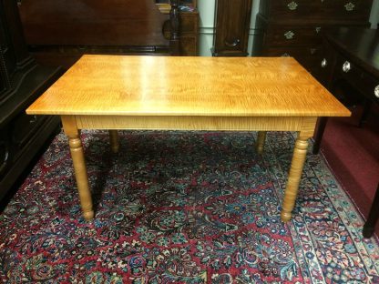 Vintage Tiger Maple Dining Table, Farm Style Table, Farmhouse Table
