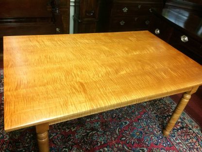 Vintage Tiger Maple Dining Table, Farm Style Table, Farmhouse Table
