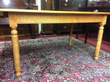Vintage Tiger Maple Dining Table, Farm Style Table, Farmhouse Table