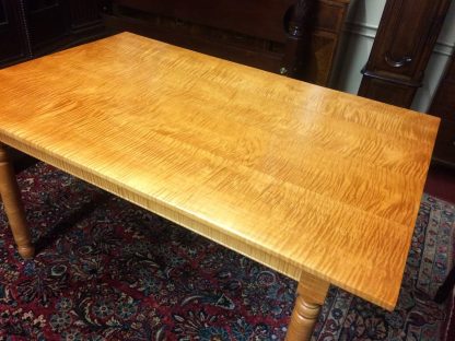Vintage Tiger Maple Dining Table, Farm Style Table, Farmhouse Table
