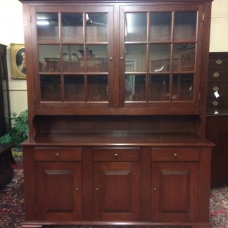 Vintage Hutch Cabinet, Cherry China Hutch, Two Piece Hutch Cabinet, Tom Seely Cherry Hutch
