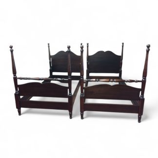 Vintage Twin Beds, Pair of Vintage Twin Beds, Mahogany Twin Beds