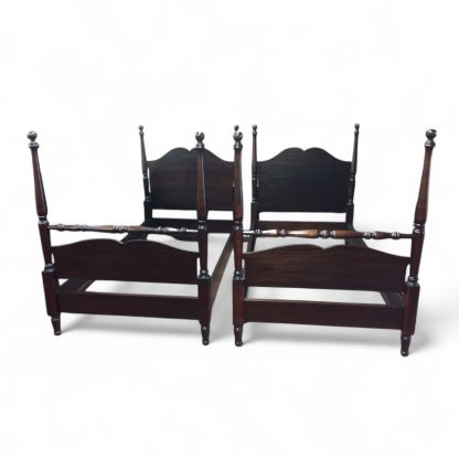 Vintage Twin Beds, Pair of Vintage Twin Beds, Mahogany Twin Beds
