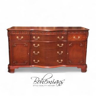 Vintage Mahogany Sideboard, Serpentine Front Buffet, Vintage Mahogany Buffet