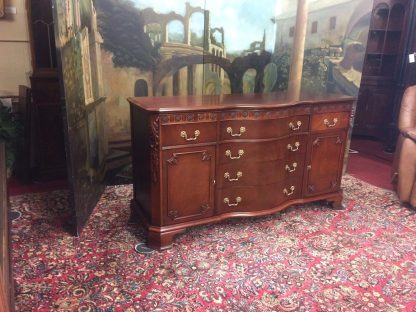 Vintage Mahogany Sideboard, Serpentine Front Buffet, Vintage Mahogany Buffet - Image 13