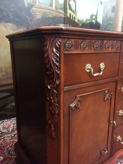Vintage Mahogany Sideboard, Serpentine Front Buffet, Vintage Mahogany Buffet - Image 12