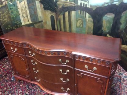 Vintage Mahogany Sideboard, Serpentine Front Buffet, Vintage Mahogany Buffet - Image 10