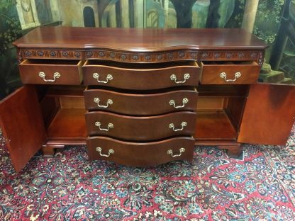 Vintage Mahogany Sideboard, Serpentine Front Buffet, Vintage Mahogany Buffet