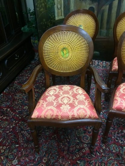 Vintage Dining Chairs, Cupid Dining Chairs, Caned Back Chairs, Set of Six Chairs - Image 2