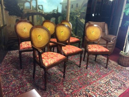 Vintage Dining Chairs, Cupid Dining Chairs, Caned Back Chairs, Set of Six Chairs - Image 5