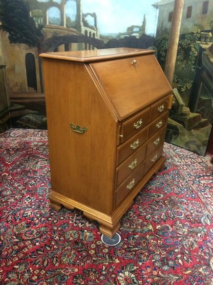 Vintage Maple Secretary Desk, Vintage Slant Front Desk, Conant Ball Furniture - Image 7