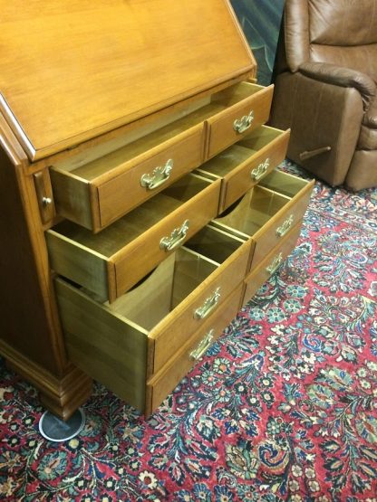 Vintage Maple Secretary Desk, Vintage Slant Front Desk, Conant Ball Furniture - Image 9