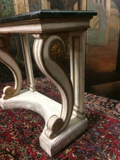 Vintage Granite Console, Neoclassical Style Console Table, Entryway Table - Image 5