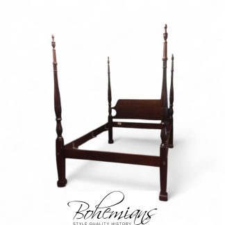 Vintage Poster Bed, Carved Four Poster Bed, Queen Sized Poster Bed, Craftique Furniture