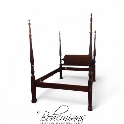 Vintage Poster Bed, Carved Four Poster Bed, Queen Sized Poster Bed, Craftique Furniture