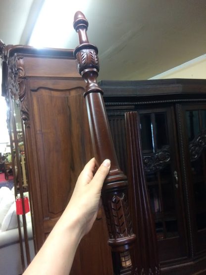 Vintage Poster Bed, Carved Four Poster Bed, Queen Sized Poster Bed, Craftique Furniture - Image 8