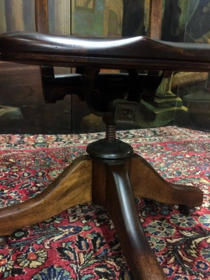 Antique Office Chair, Birch Rolling Chair, Antique Desk Chair - Image 7