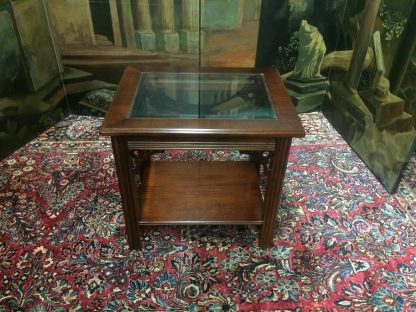 Vintage End Table, Glass Top End Table, Lane Furniture End Table - Image 2