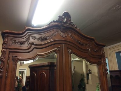 Antique French Wardrobe, Armoire with Mirrors, Two Door Armoire Antique - Image 4