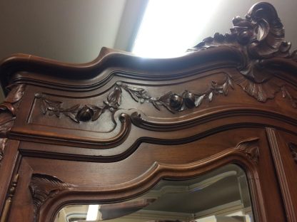 Antique French Wardrobe, Armoire with Mirrors, Two Door Armoire Antique - Image 5