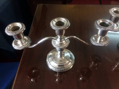 Gorham Sterling Silver Weighted Candelabra, Pair of Convertable Candelabra - Image 7