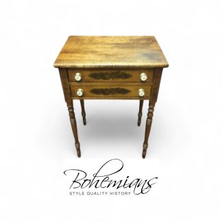 Vintage Hitchcock Stand, Hitchcock End Table, Two Drawer End Table Hitchcock Furniture