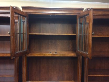 Vintage Three Section Bookcase, Hooker Bookcase Cabinet, Large Bookcase Wall Unit - Image 8
