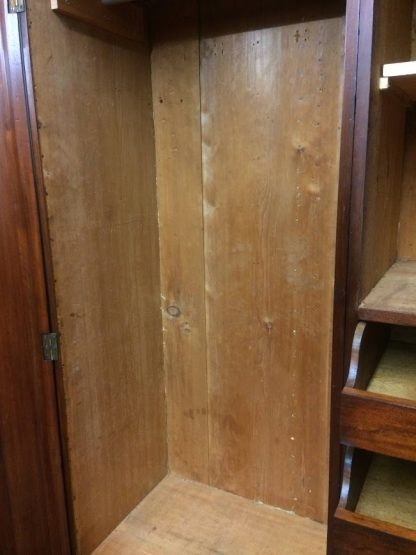 Antique Mahogany Wardrobe, Double Door Wardrobe, Large Antique Armoire - Image 6