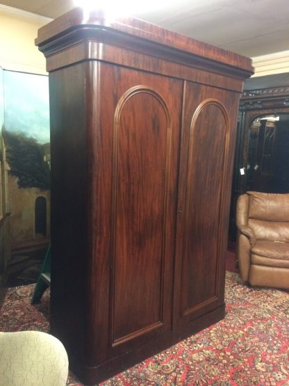 Antique Mahogany Wardrobe, Double Door Wardrobe, Large Antique Armoire