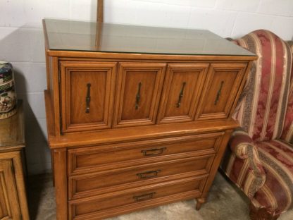 Vintage Mid Century Modern Chifferobe, MCM Tall Chest, White Furniture - Image 5