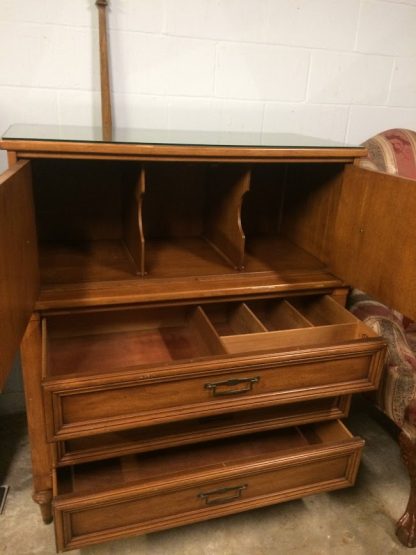 Vintage Mid Century Modern Chifferobe, MCM Tall Chest, White Furniture - Image 8