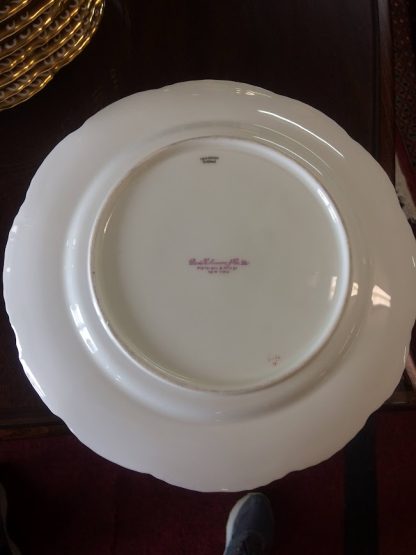 Antique English Cauldon Dinner Plates, Yellow and Gold Dinner Plates, Set of Ten - Image 5