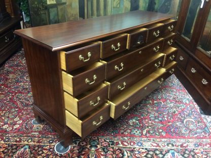 Vintage Statton Dresser, Cherry 14 Drawer Dresser, Long Dresser, Statton Trutype Dresser - Image 7