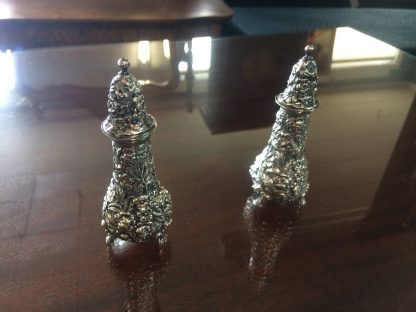 Steiff Sterling Salt and Pepper Shakers, Repousse Pattern - Image 2