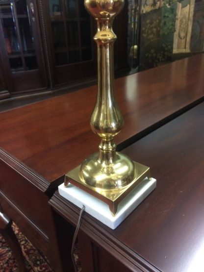 Pair of Brass and Marble Table Lamps, Vintage Table Lamps - Image 4