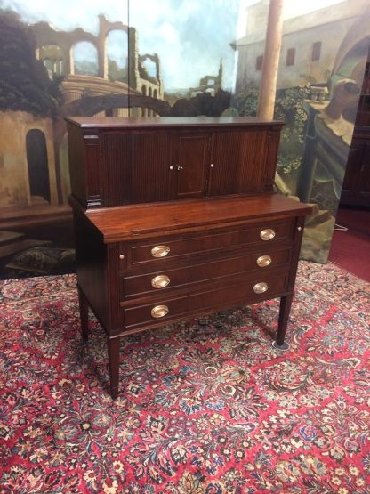 Vintage Tambour Desk, Federal Style Desk, Mahogany Desk Vintage - Image 3