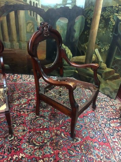 Victorian Parlor Chairs, Antique Chair Frames, 1800s Chairs to Reupholster - Image 4