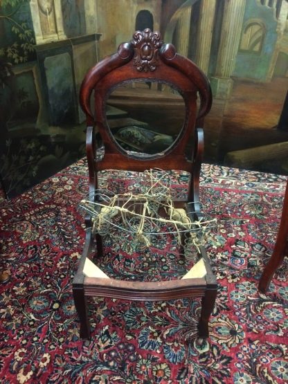Victorian Parlor Chairs, Antique Chair Frames, 1800s Chairs to Reupholster - Image 5