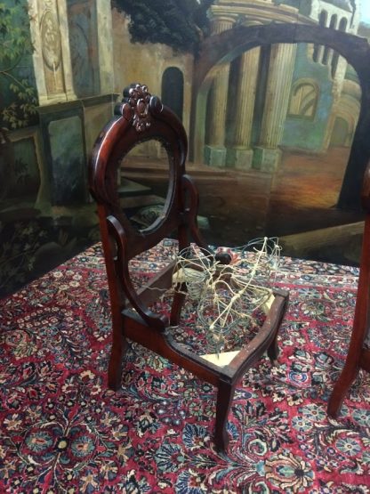 Victorian Parlor Chairs, Antique Chair Frames, 1800s Chairs to Reupholster - Image 6