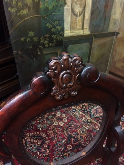 Victorian Parlor Chairs, Antique Chair Frames, 1800s Chairs to Reupholster - Image 7