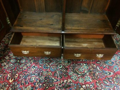 Antique English Wardrobe, Antique Armoire with Mirrors, Walnut Wardrobe - Image 11