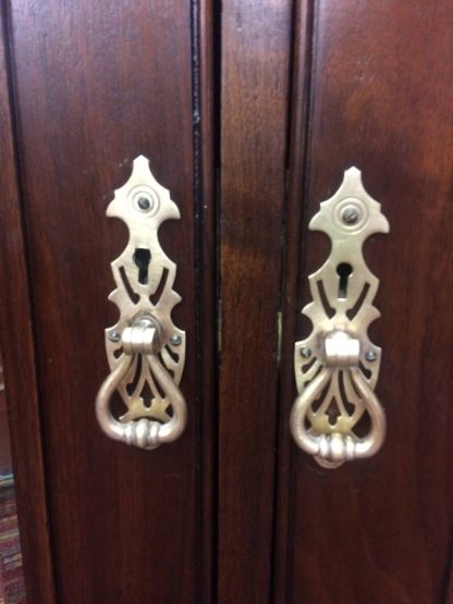 Antique English Wardrobe, Antique Armoire with Mirrors, Walnut Wardrobe - Image 6