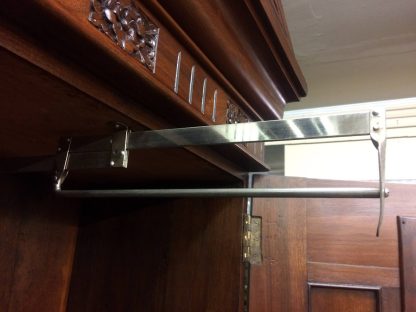 Antique English Wardrobe, Antique Armoire with Mirrors, Walnut Wardrobe - Image 9