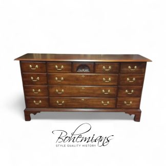 Vintage Statton Dresser, Cherry 14 Drawer Dresser, Long Dresser