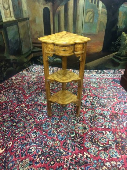 Vintage Corner Shelf, Walnut Tiered Shelf, Corner Stand - Image 2