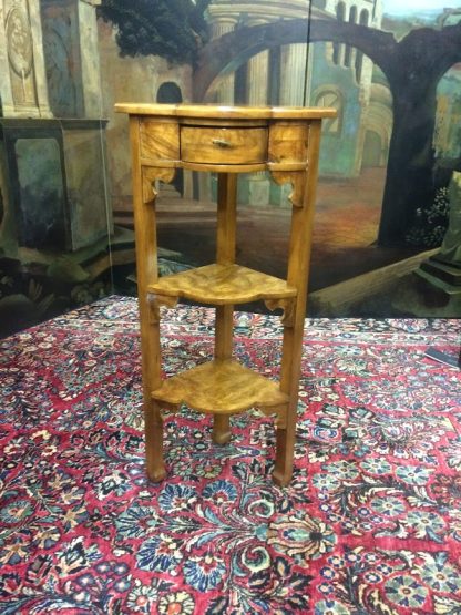 Vintage Corner Shelf, Walnut Tiered Shelf, Corner Stand - Image 4