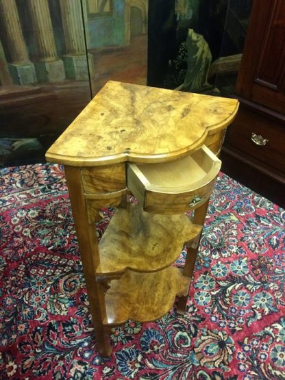 Vintage Corner Shelf, Walnut Tiered Shelf, Corner Stand - Image 5