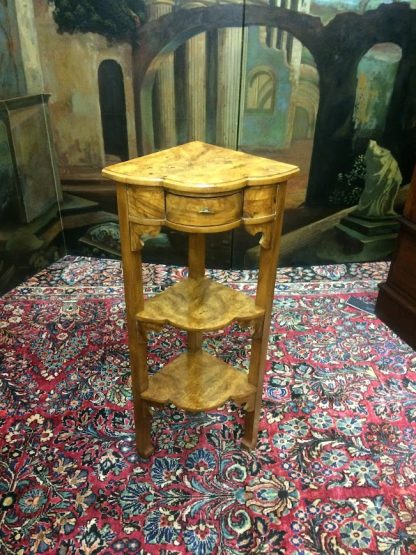 Vintage Corner Shelf, Walnut Tiered Shelf, Corner Stand - Image 6